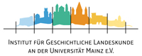 Das Logo des Instituts für Geschichtliche Landeskunde zeigt sechs verschiedenfarbige Silhouetten historischer Gebäude